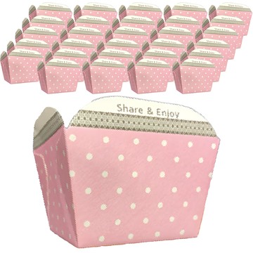 Mr.Baking 戚風蛋糕杯 圓點粉 5 x 5 x 5cm  100個