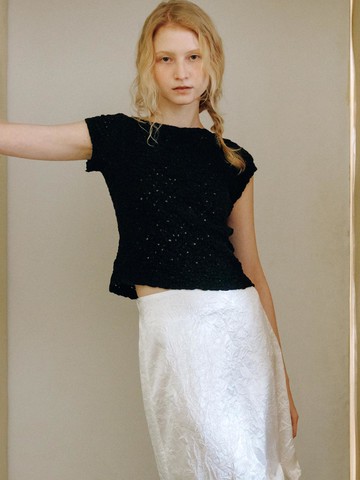 Flory Half Blouse [Black]