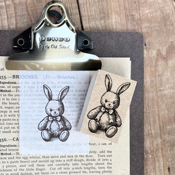 泰迪兔 橡皮章 兔子 兔 玩偶 印章 橡皮圖章 復古 古董 印