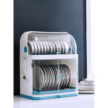 廚房碗架碗筷收納盒帶蓋放餐具裝碗箱碟盤瀝水置物架簡易碗柜家用