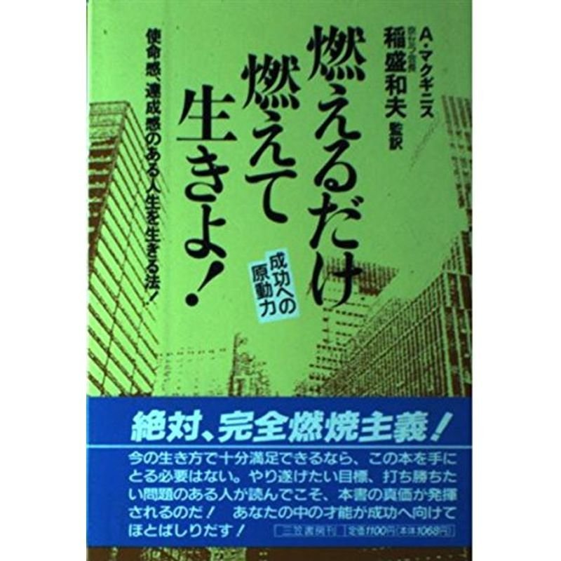 燃えるだけ燃えて生きよ?成功への原動力 使命感、達成感のある人生を生きる法