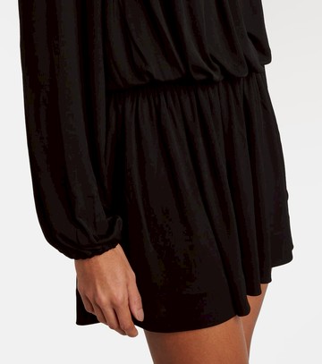 Saint Laurent Draped jersey minidress