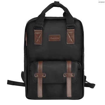 單肩包 Cwatcun D78 相機背包防水相機包攝影背包大容量相機包帶三腳架支架 15.6 英寸女士筆記本電腦隔層 C