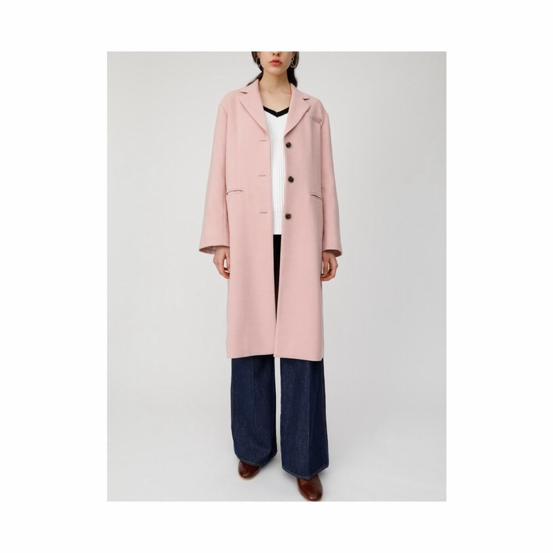 Moussy ロングチェスターコート ライトピンク 通販 Lineポイント最大1 0 Get Lineショッピング