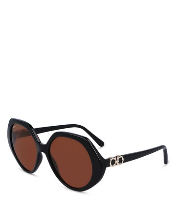 Ferragamo Gancini Geometric Sunglasses, 58mm