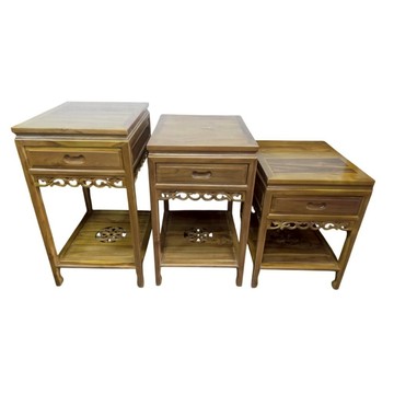 【現貨】柚木花台 原木家具 柚木家具 柚木花台一抽48X60公分 花台 柚木桌 花台架 興雲網購旗艦店