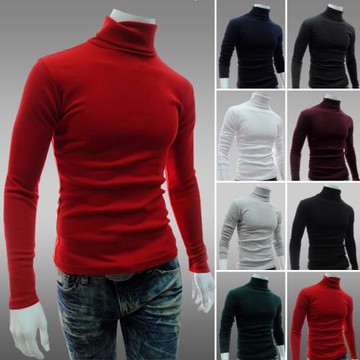 高翻領打底衫毛衣korean slim mens Turtle Neck T-shirt sweater