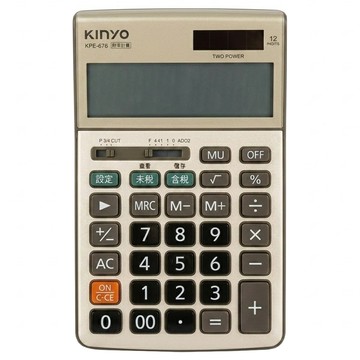 Kinyo 稅率計算機 KPE-676 107 x 29 x 177mm 152g  金色  1個