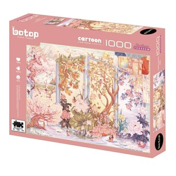 botop - 十二花朝 1000片正版拼圖 閃光黑卡 10490