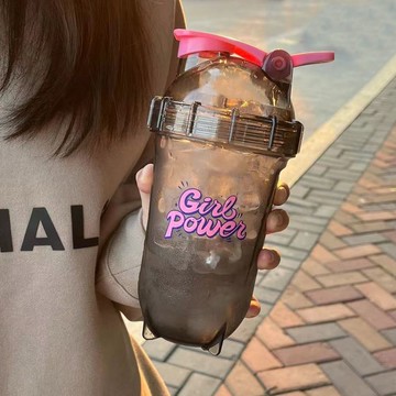 🔥優選好物🔥健身搖搖杯水杯 高顔值ins便攜運動水杯帶刻度杯子 搖搖杯 運動水壺 蛋白杯 乳清杯 健身杯 運動搖搖杯