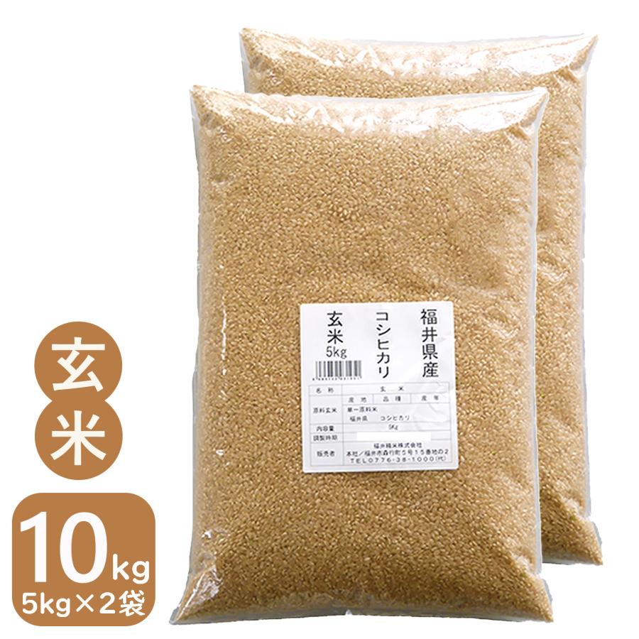 新米 米 玄米 10kg 5kg×2袋 コシヒカリ 福井県産 令和5年産 送料無料