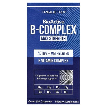 Triquetra Health, BioActive, B-Complex, Max Strength, 60 Capsules