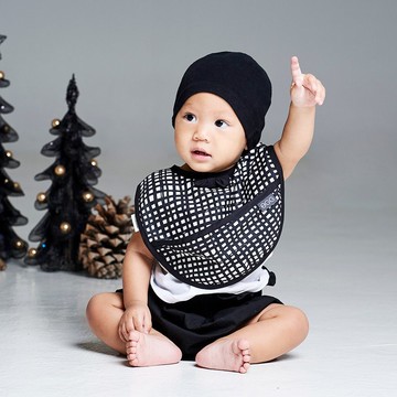 防水圍兜袖套組 | 拼拼格子