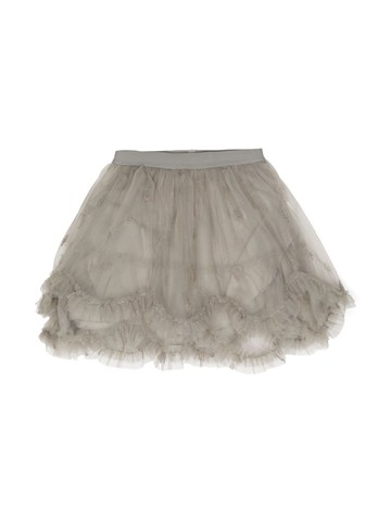 jnby by JNBY - embroidered tutu skirt - kids - Cotton/Cotton/Polyester - 10 yrs - Grey
