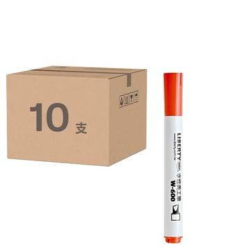W-600-OR 水性美工筆 0.5 ~ 5.0 mm 斜方尖  1盒  10支