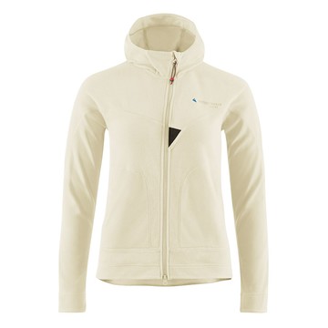 【Klattermusen】Sigyn 女輕刷毛保暖快乾連帽外套-黏土白