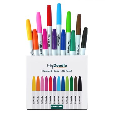 HeyDoodle 無毒可擦拭畫筆組  多色  1組