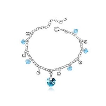 925純銀手鍊 水晶手環-時尚簡約獨特百搭情人節生日禮物女飾品4色73jw170【獨家進口】【米蘭精品】