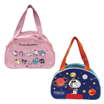 小禮堂 半圓手提便當袋 (三麗鷗-單腳站款/史努比-太空款)