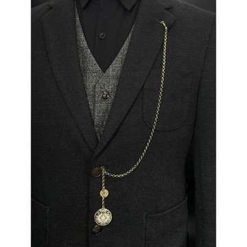 懷舊復古馬甲鏈男西裝馬夾鏈長鏈條多用胸花懷表配鏈腰鏈鑰匙配飾