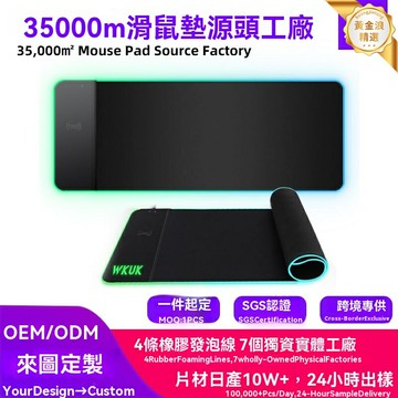 【炫彩律動】RGB鼠標墊 電競桌墊 遊戲鼠標墊 超大加厚 無線充電 音樂同步 防水耐磨 網吧電腦桌必備