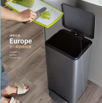 廚房垃圾桶家用不銹鋼客廳腳踏式衛生間廁所腳踩帶蓋大號大容量 99購物節