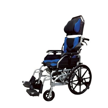 【輪椅】富士康 仰躺型鋁合金輪椅‧可拆手腳‧傾倒功能‧復健輪椅‧氣壓仰躺‧安全帶‧含頭靠‧照護用‧可收折‧長照補助款