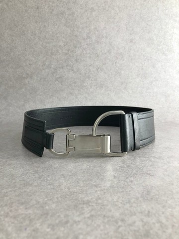 【日本直送 名牌二手包】PRADA 普拉達 腰帶 黑色 經典 Logo 皮革  உலோக 釦 vintage 古著 old mverzc