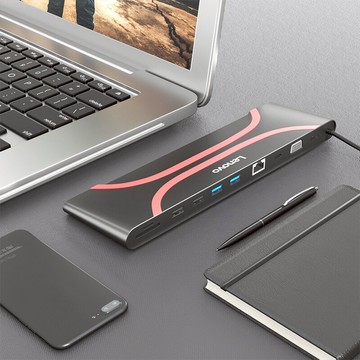 聯想 Type-C擴展塢USB-C轉HDMI/VGA轉接頭華為MateBook13轉換器線