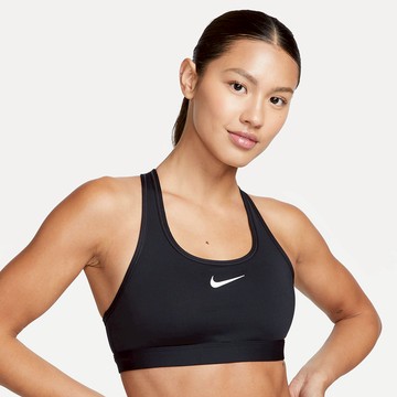 【NIKE】SWSH MED SPT BRA 女款 運動內衣 訓練 黑-DX6822-010