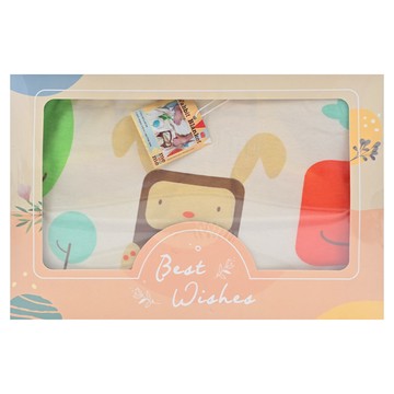 mezoome 有機棉舒適被 兔兔造型新生兒被毯 螺紋編織 紮實保暖 無毒染料安心無虞  80 x 100cm  premium 兔兔