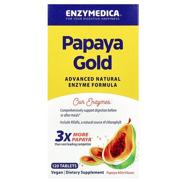 Enzymedica, Papaya Gold，木瓜薄荷味，120 片