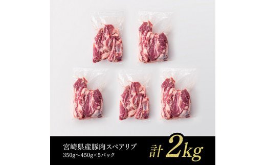 宮崎県産豚肉スペアリブ2.0kg [E5015]