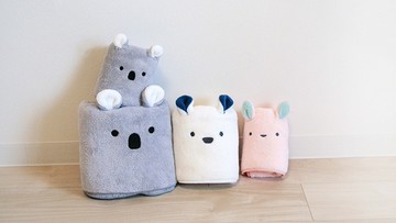 CB Japan 動物造型超細纖維毛巾 - 無尾熊灰