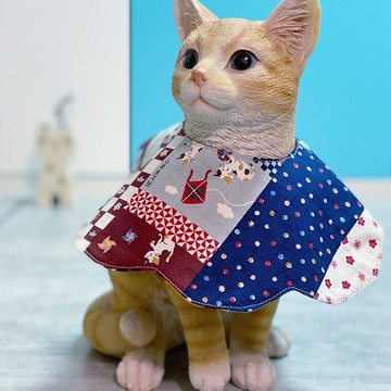 貓咪花形口水肩 四合扣款