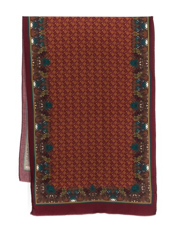 Tagliatore - geometric-print wool-blend scarf - men - Cashmere/Wool - One Size - Red