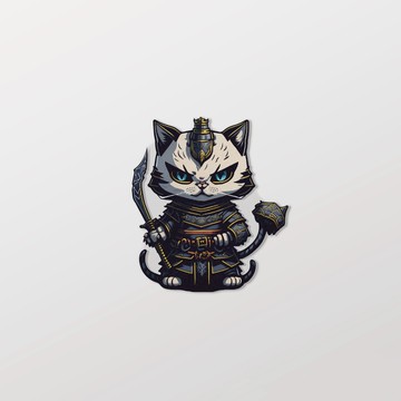 NO.23/戰國喵喵/車貼、軟磁 SunBrother孫氏兄弟 防水貼紙 車貼貼紙 軟性磁貼