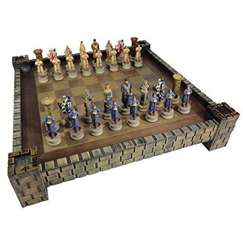 チェス チェスト |Medieval Times King Richard the Lionheart Knights Chess Set W  17