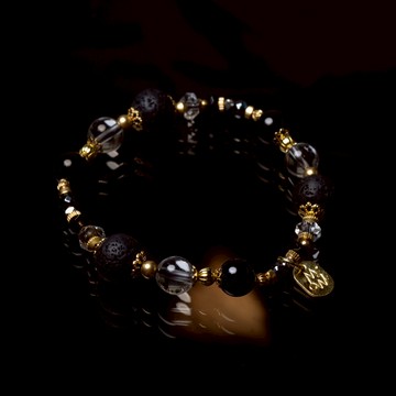 時空夢旅｜火山岩白水晶手鍊 C1632