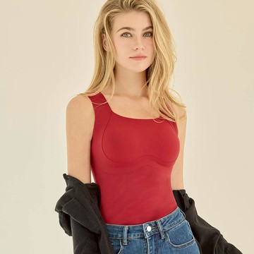 熱感配方 提胸修身發熱Bra Top 酒紅(L-3L)