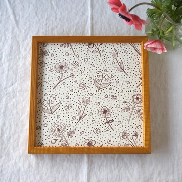 「春之庭 ( brown drawing )」20cm 方形海報