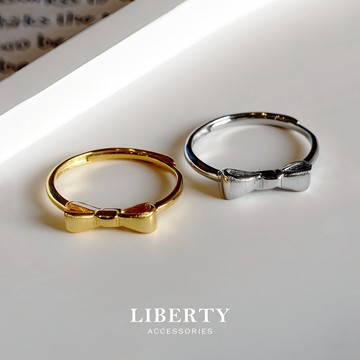 飾你 & 自由飾【925純銀】磨砂蝴蝶結戒指｜蝴蝶結 細戒 銀戒指 食指戒 關節戒 活圍戒指 抗過敏 全純銀 韓國 正韓