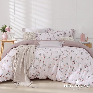 HOYACASA 60支天絲枕套床包組｜花隱時光｜(雙人/加大)