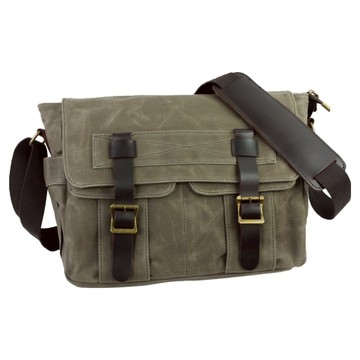 GoRetro 真皮油蠟郵差相機包 wMB-C01  軍綠色  38 × 14 × 31cm