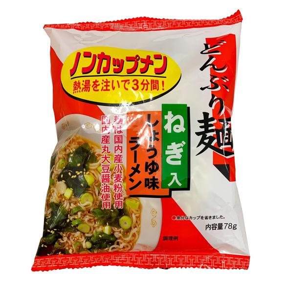 トーエー　どんぶり麺　ねぎ入　しょうゆ味ラーメン＜78g＞　4食