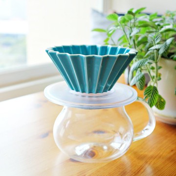 【超值組合】陶瓷摺紙濾杯組S + Pinot玻璃壺490mL+濾紙S