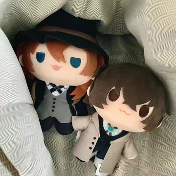 E哥❤現貨 文豪野犬同人玩偶可愛太宰治kuji娃娃20cm中島敦中原中也棉花娃娃預售