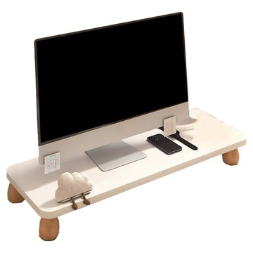 小麥購物 木質螢幕增高架 L1223 60 x 20cm  暖白色