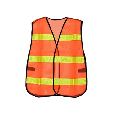 工地背心 反光條背心 透氣 工程背心 紅網黃條 網眼背心 1件 施工安全 TA-004