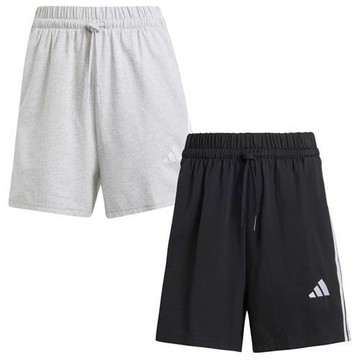 Adidas 棉質高腰短褲 女裝 口袋 灰/黑【運動世界】IN6174/JD0908